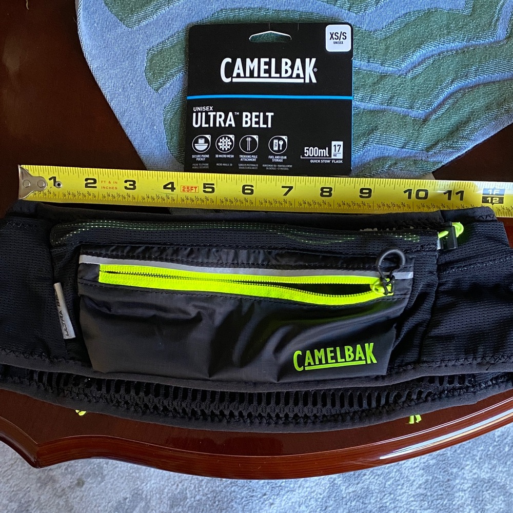 For @baxtermako: CamelBak Black and Neon Green Hydration Running Belt Waist Bag